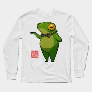 dapper bowtie frog Long Sleeve T-Shirt